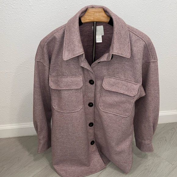 H&M Jackets & Blazers - Light Mauve Button Down Jacket